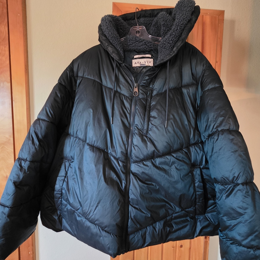 Puffer Winter Jacket/Coat Green 4X